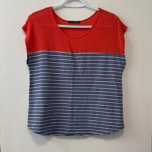 Papermoon Scarlet and Navy Striped Tee